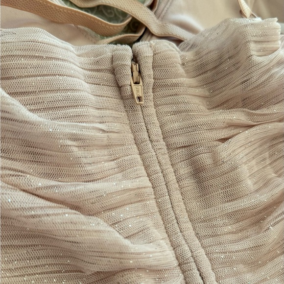 NWT🏷️Pale Dusty Rose Pink Empire Waist Tulle Beaded Maxi Party/Prom Dress, XS-S - Picture 7 of 16